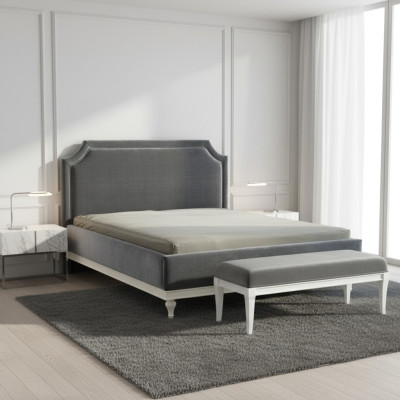 Classic bed beds double bed wooden bed country house - Model FL-B1