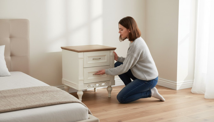 Classic Nightstand Bedside Table Solid Console Shelf Bedroom FL-SZN