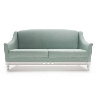 Chippendale Sofa 3-seater Country House Fabric Sofa with Wood Designer Suite