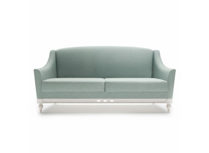 Chippendale Sofa 3-seater Country House Fabric Sofa with Wood Designer Suite