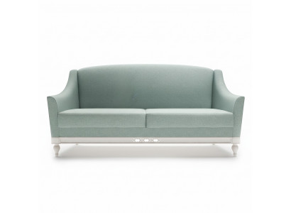 Chippendale Sofa 3-seater Country House Fabric Sofa with Wood Designer Suite