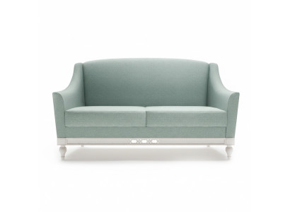 Chippendale Sofa 2-Seater Country Style Fabric Sofa with Wood Designer Set FL-2Siz