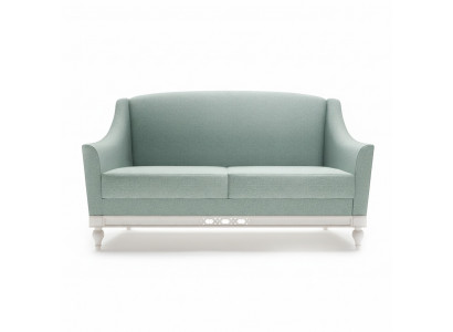 Chippendale Sofa 2-Seater Country Style Fabric Sofa with Wood Designer Set FL-2Siz