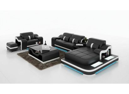 Leather sofa couch living landscape corner sofa corner suite design modern sofa G8027E
