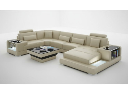 Leather sofa couch living landscape corner sofa corner suite design modern sofa G8023