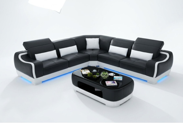 Leather sofa couch living landscape corner sofa corner set design modern sofa G8025B