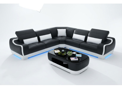 Leather sofa couch living landscape corner sofa corner set design modern sofa G8025B