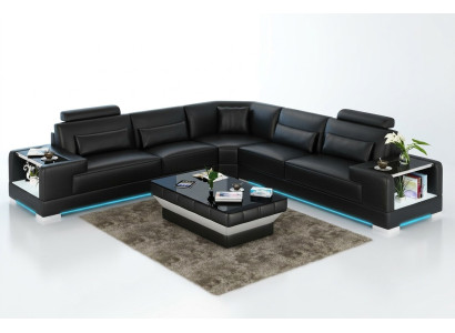 Leather sofa couch sofa living area corner sofa corner modern design suite