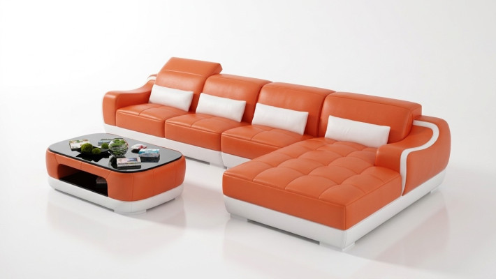 Leather sofa couch living landscape corner corner sofa modern design suite