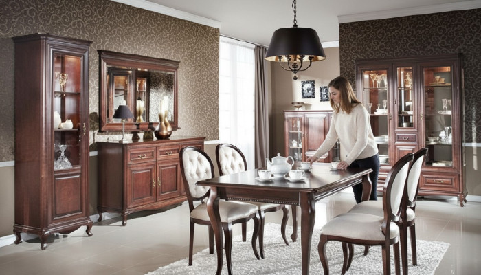 Luxurious dining set for the living room in unique Italian style