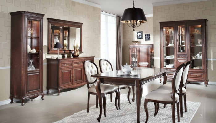 Luxurious dining set for the living room in unique Italian style