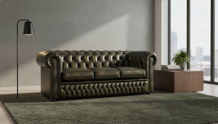 Chesterfield 3-Seater XXL Upholstery Seat Couch Sofa Set Big Couches 2016-06