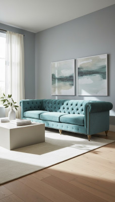 Chesterfield 3-seater sofa couch textile leather velvet suite upholstery seat new