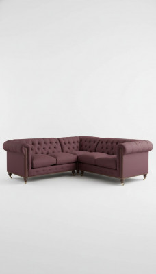 Chesterfield sectional sofa couch designer upholstered corner fabric sofa set 1013-14