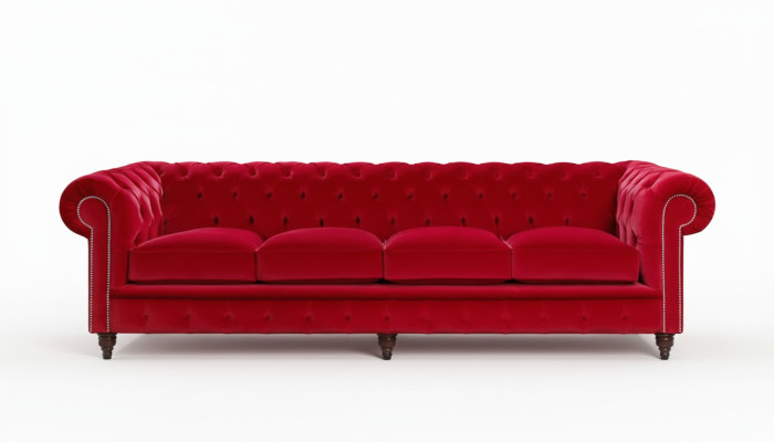 Chesterfield Big Sofa Couch Fabric Velvet Upholstery Sofas 4 Seater XXL Couches New