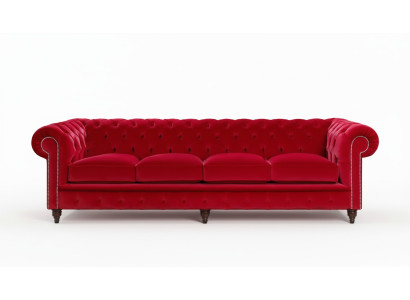Chesterfield Big Sofa Couch Fabric Velvet Upholstery Sofas 4 Seater XXL Couches New
