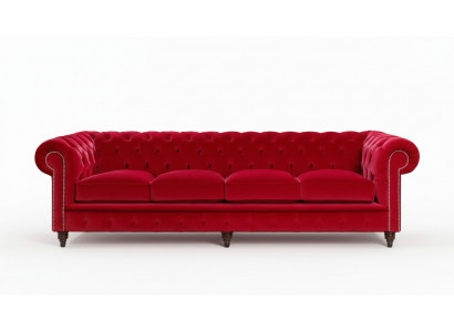 Chesterfield Big Sofa Couch Fabric Velvet Upholstery Sofas 4 Seater XXL Couches New