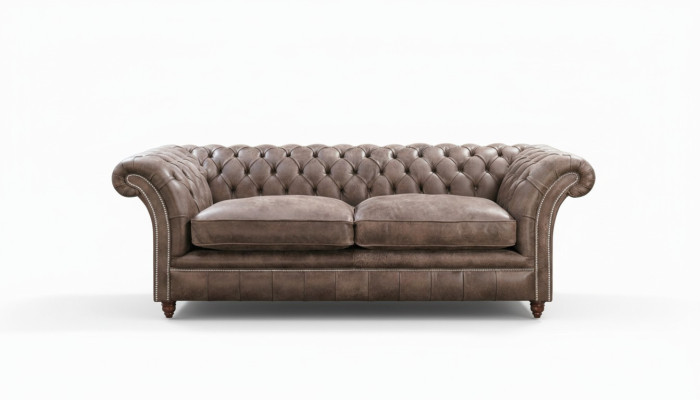Chesterfield Sofa Couch Upholstered Set 3 Seater Seat Leather Textile 161013-24
