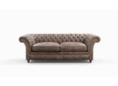 Chesterfield Sofa Couch Upholstered Set 3 Seater Seat Leather Textile 161013-24