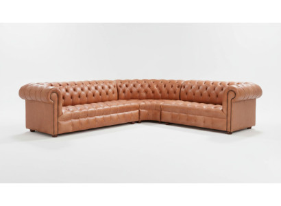 Living area corner sofa Chesterfield leather corner sofa couch upholstery corner.