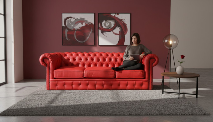 Chesterfield Upholstered Sofa Couch Designer Set 3-Seater Sofas Classic *New*
