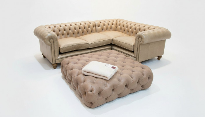 Leather sofa corner sofa couch upholstery Chesterfield corner suite set corner new