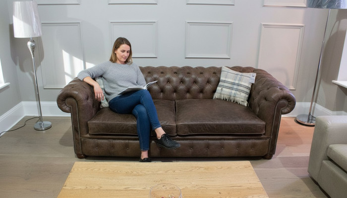 Chesterfield 3-seater XXL Upholstered Seat Couch Sofa Set Big Couches 2016-26