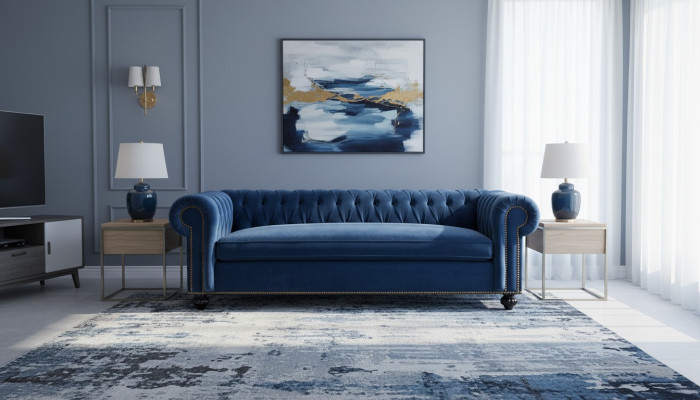 Chesterfield 3 Seater XXL Upholstered Seat Couch Sofa Set Big Couches 2016-37