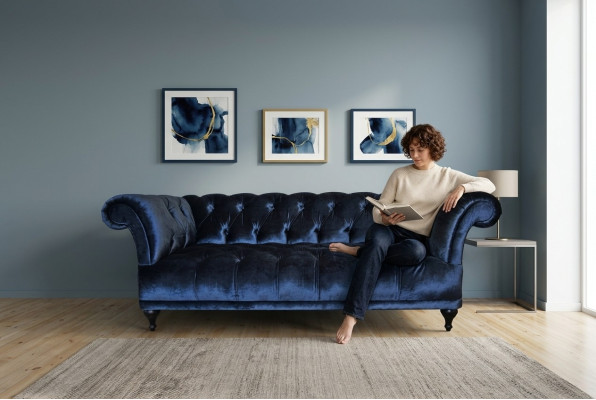 Chesterfield Sofa Upholstery Designer Couches Sofas Set Textile Fabric Textile 10