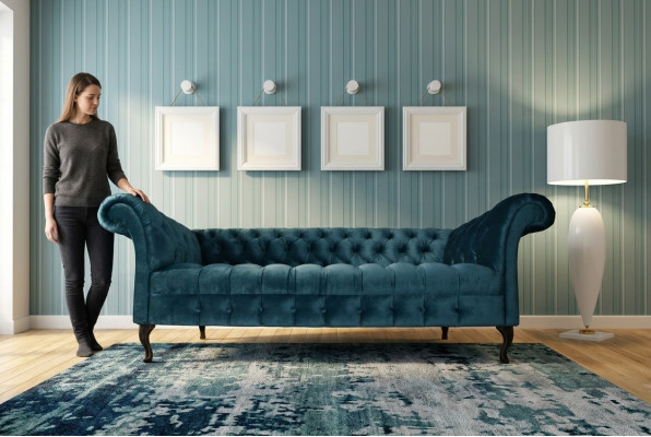 Chesterfield Sofa Upholstery Designer Couches Sofas Set Textile Fabric Textile 15