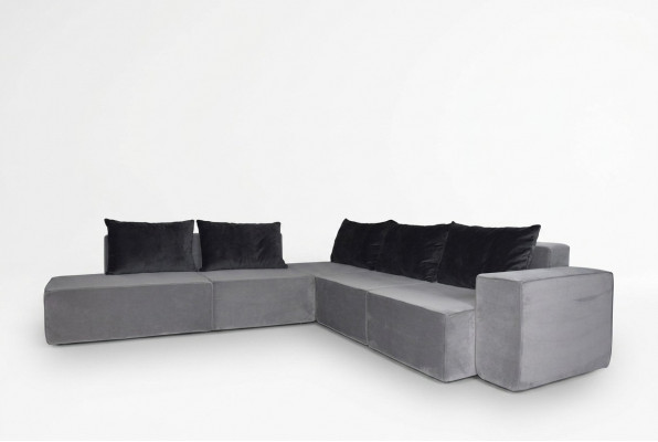 Designer Sofa Corner Sofa Fabric Sofa System Sofa Textile Velvet Corner Couch Couch SL Sofa 2
