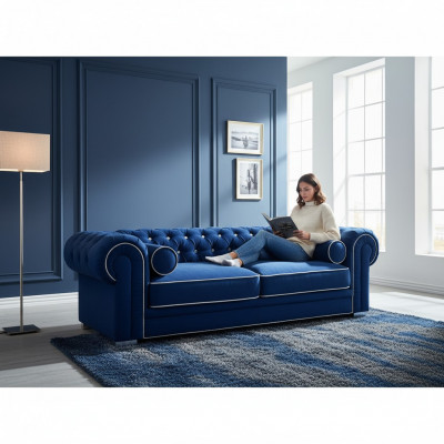 Chesterfield Sofa 3 SEATER Upholstered Designer Couches Sofas Set SL Sofa 3 New