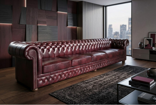 Chesterfield Sofa 8-SEATER XXL Upholstered Designer Couches Sofa Set Sofa New