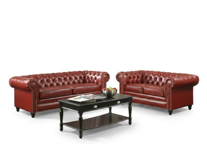Brown Chesterfield Sofa 3+2 Seater Upholstered Designer Couches Sofa Set