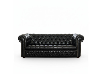 Black Chesterfield Sofa 3+1 Seater Designer Couches Sofa Set