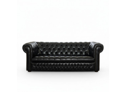 Black Chesterfield Sofa 3+1 Seater Designer Couches Sofa Set