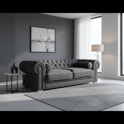 Chesterfield Sofa 3-SEATER Upholstered Designer Couches Sofas Set SL Sofa 22