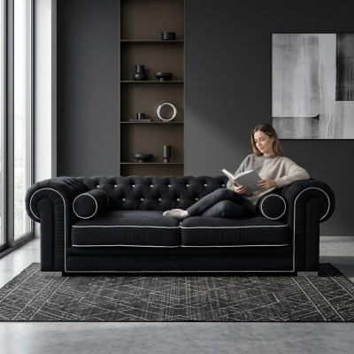 Chesterfield Sofa 3-SEATER Upholstered Designer Couches Sofas Set SL Sofa 25