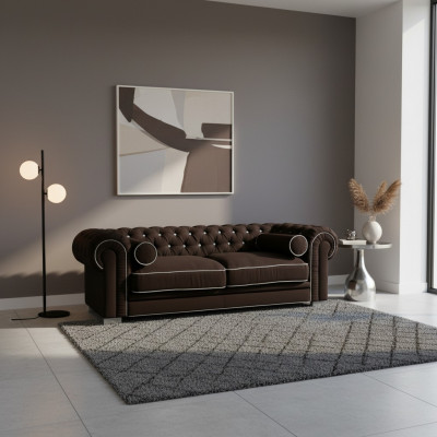 Chesterfield Sofa 3 SEATER Upholstered Designer Couches Sofas Suite SL Sofa 26