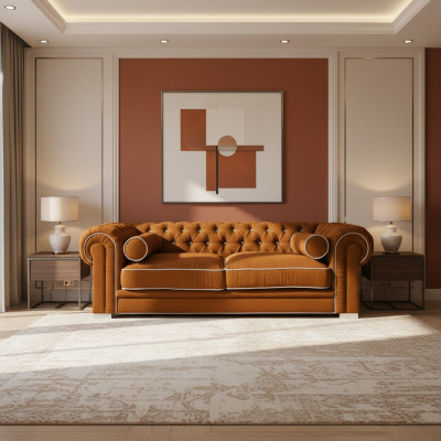 Chesterfield Sofa 3-SEATER Upholstered Designer Couches Sofa Suite SL Sofa 30