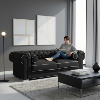 Chesterfield Sofa 3 SEATER Upholstered Designer Couches Sofas Suite SL Sofa 33