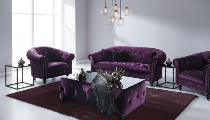 Chesterfield Sofa 3-SEATER Upholstered Designer Couches Sofas Set SL Sofa 36
