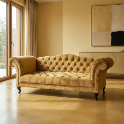 Chesterfield Sofa 3-SEATER Upholstered Designer Couches Sofa Suite SL Sofa 44