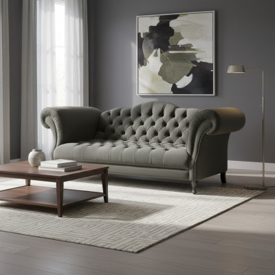 Chesterfield Sofa 3-SEATER Upholstered Designer Couches Sofa Set SLIII Sofa №1