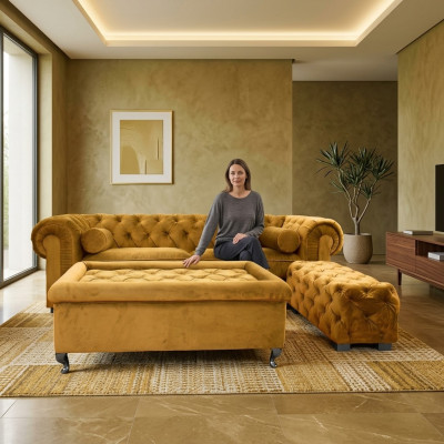Chesterfield Sofa Upholstery Designer Couches Sofas Suite Couch SLIII Sofa №22