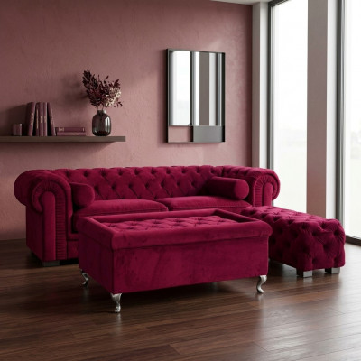 Chesterfield Sofa Upholstered Designer Couches Sofas Suite Couch SLIII Sofa №24