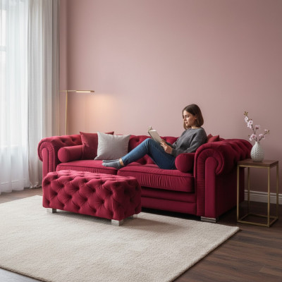 Chesterfield sofa upholstery designer couches sofas set couch SLIII sofa №39