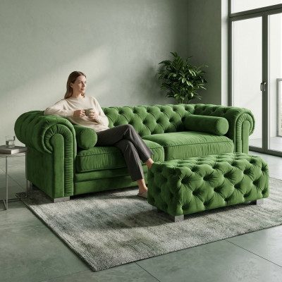 Chesterfield Sofa Upholstered Designer Couches Sofas Suite Couch SLIII Sofa №42