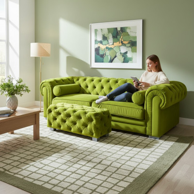 Chesterfield Sofa Upholstery Designer Couches Sofas Set Couch SLIII Sofa №43