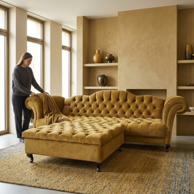 Chesterfield Sofa Upholstery Designer Couches Sofa Suite Couch SLIII Sofa №51